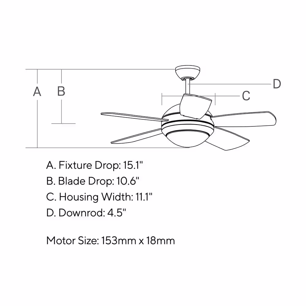 Generation Lighting Discus Classic 44 in. Integrated LED Indoor Roman Bronze Ceiling Fan with 3000K Light Kit