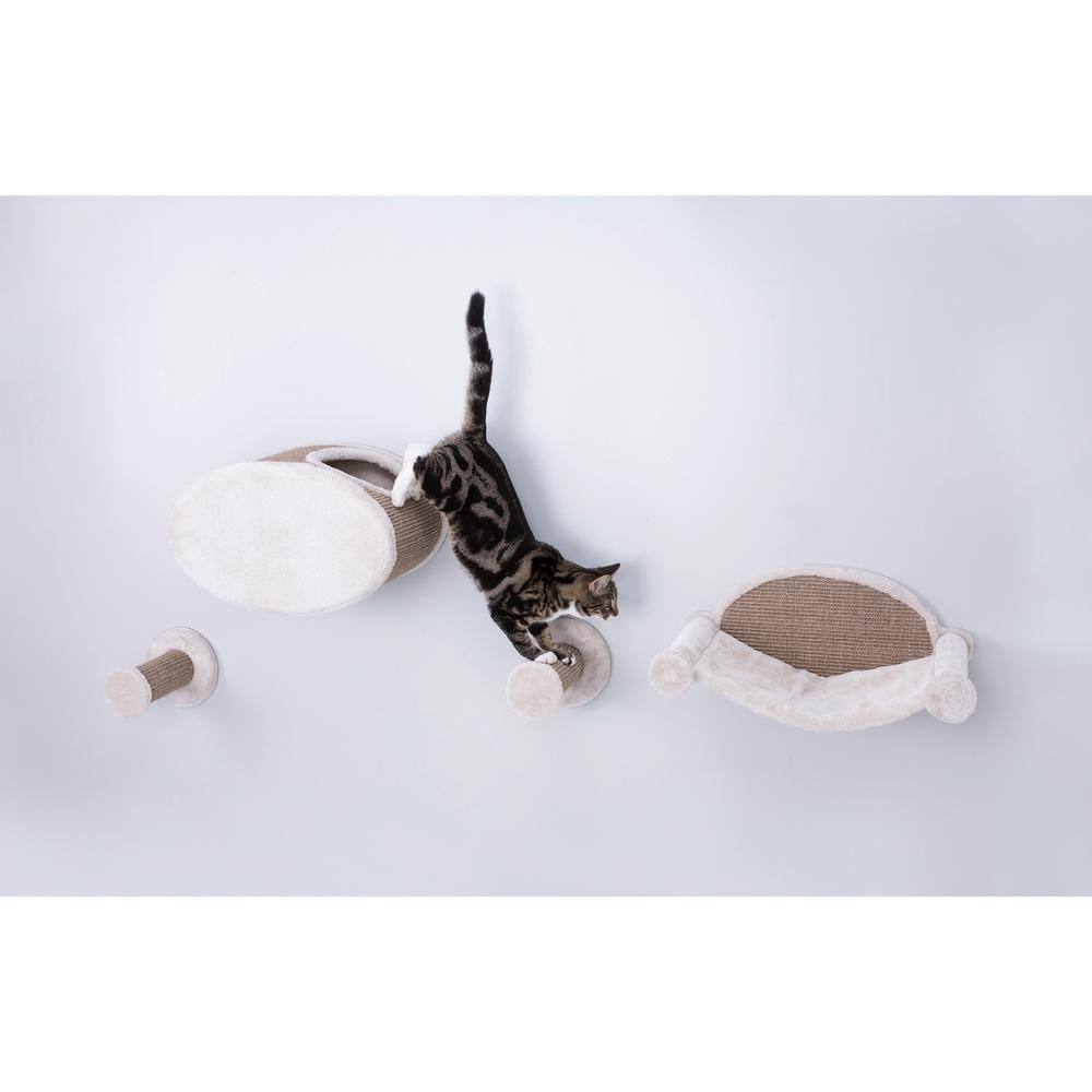 TRIXIE Brown Wall Mount Cat Playground and Condo