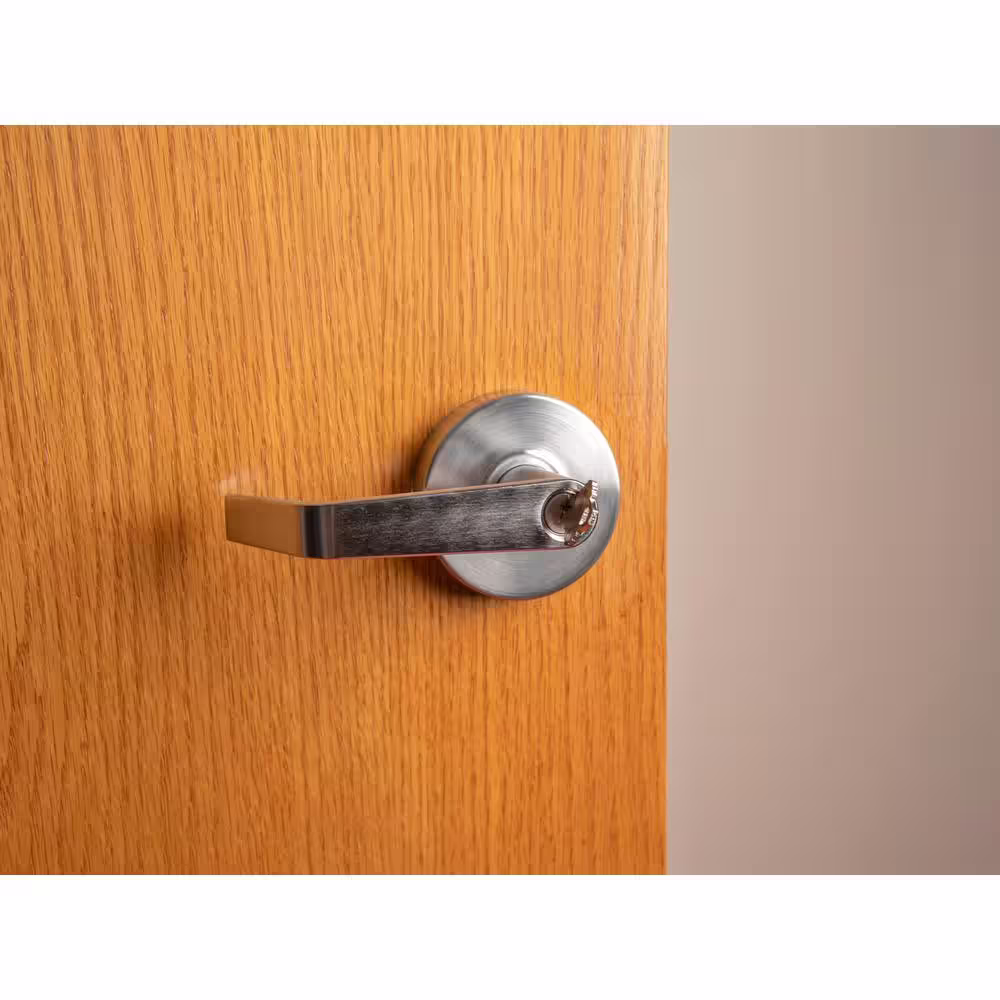 Taco LSV Saturn Standard Duty Brushed Chrome Grade 2 Commercial Double Cylinder Door Handle with Lock