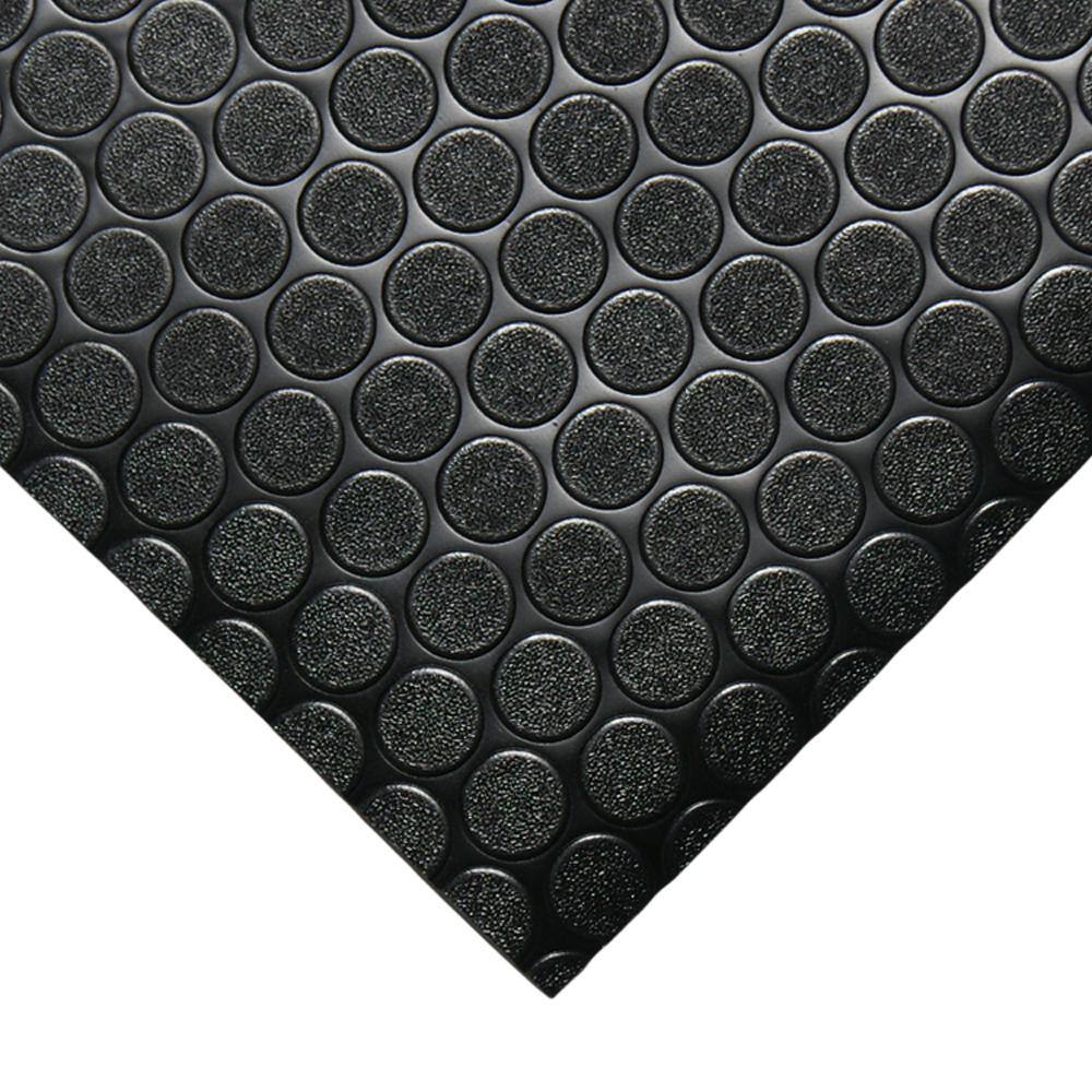 Rubber-Cal Coin Grip 4 ft. x 40 ft. Brown Commercial Grade PVC Flooring