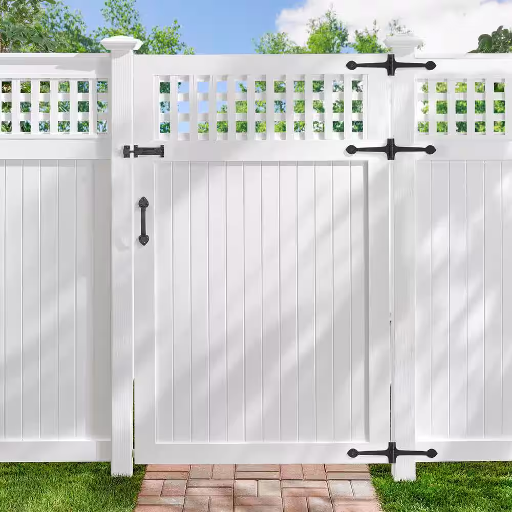 Everbilt 8 in. Matte Black Cast Iron Strap Hinge