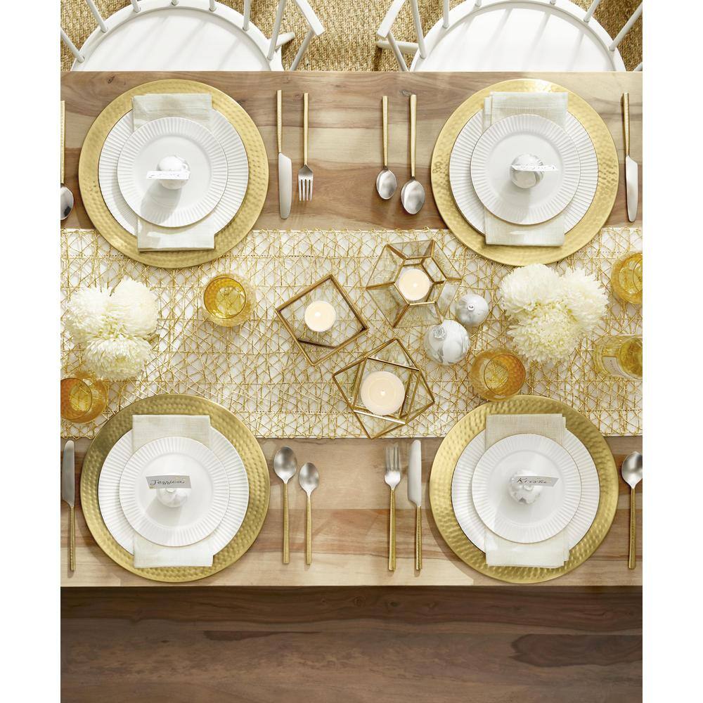 DII Gold Metallic Woven Paper Table Runner