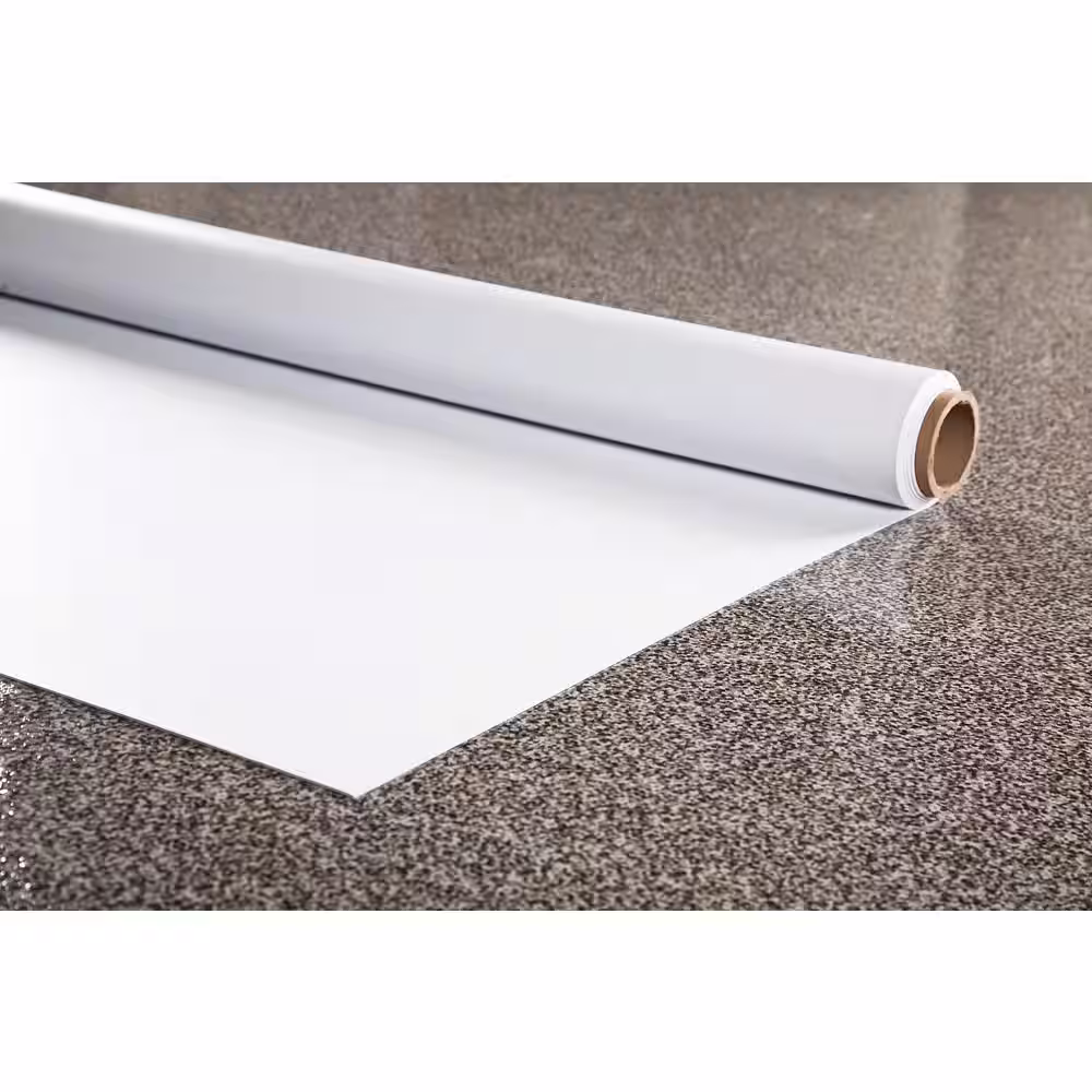 GROWFLOOR Greenhouse/Grow Room Absolute White Ceramic Commercial/Residential Vinyl Sheet Flooring 10 ft. x 61 ft.
