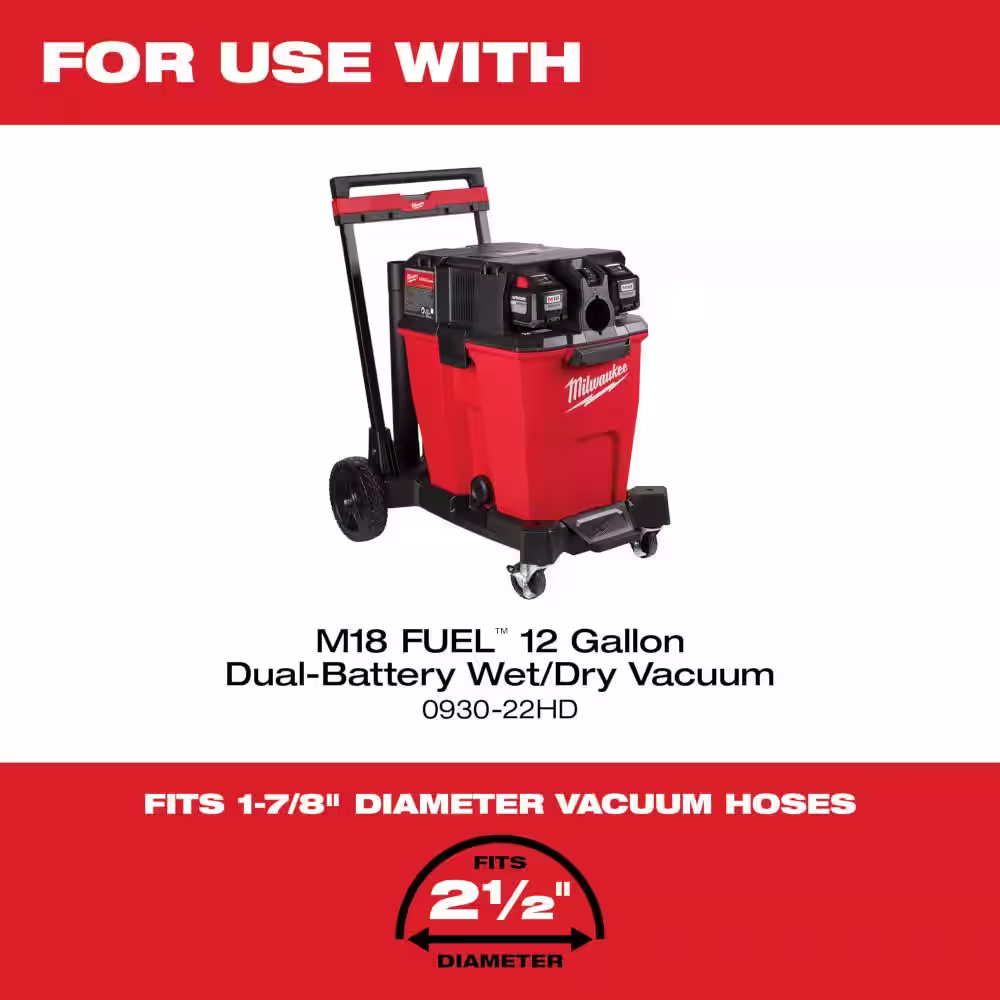 Milwaukee 2-1/2 in. Crevice Tool for Wet/Dry Shop Vacuums (1-Piece)