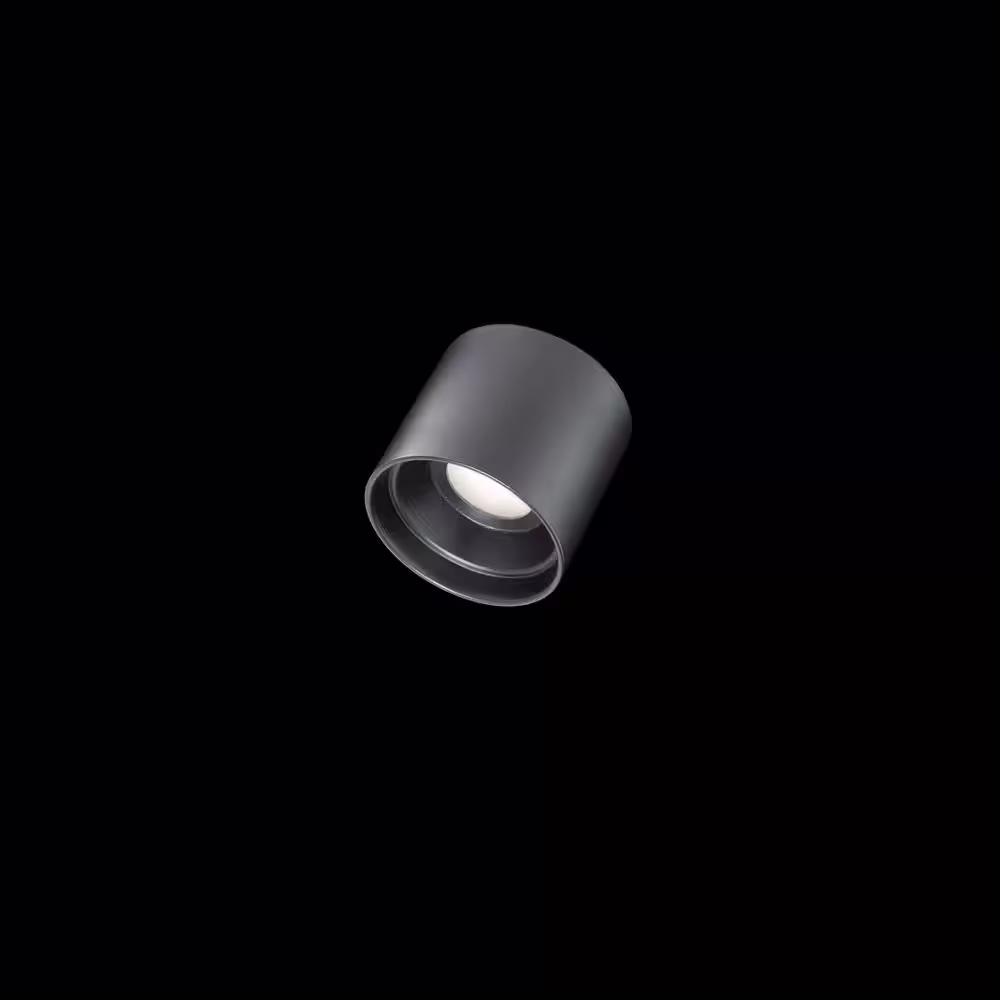 None Downtown 1-Light Black LED Outdoor Flush Mount Light with and Selectable CCT