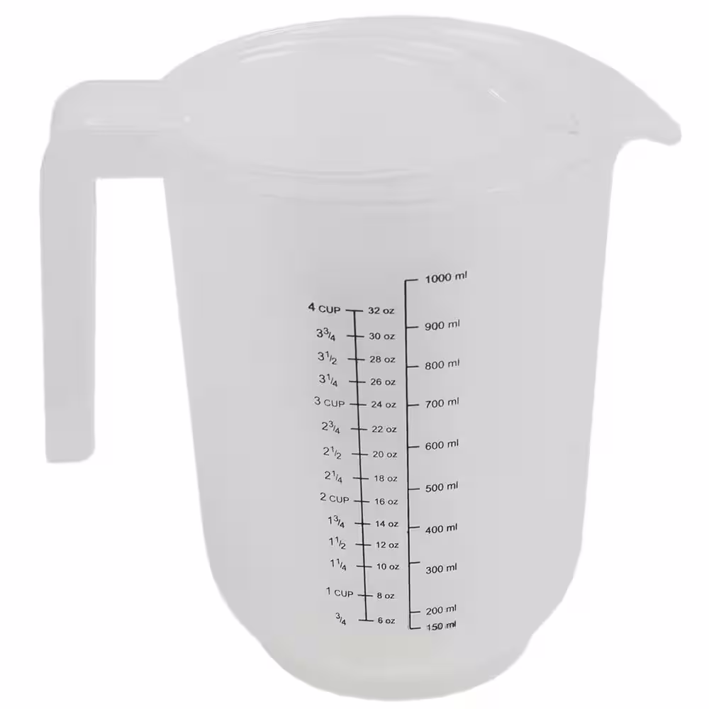 Home Basics Precise Pour 3-Piece Clear Plastic Measuring Cup Set