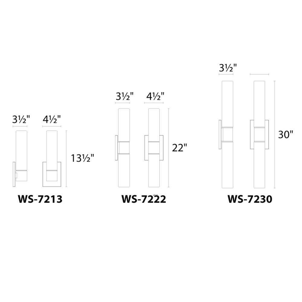 WAC Lighting Elementum 22 in. 2700K Chrome LED Vanity Light Bar and Wall Sconce
