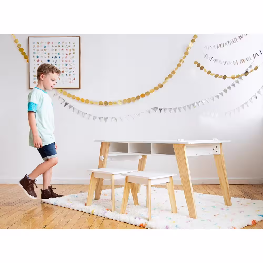 None White Arts and Crafts Table