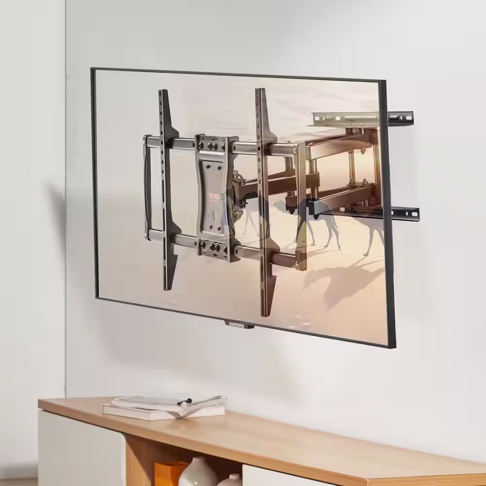 VEVOR Full Motion TV Mount Fits for Most 37-75 in. TVs Swivel Tilt Horizontal Adjustment TV Wall Mount Bracket 132 lbs.