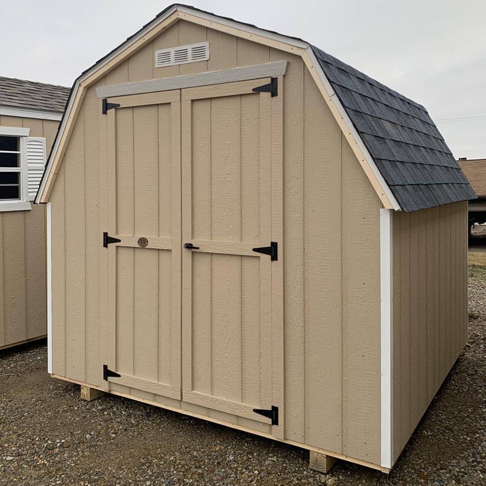 LITTLE COTTAGE CO. Value Gambrel 12 ft. x 18 ft. Wood Storage Building Precut Kit with 4 ft. Sidewalls