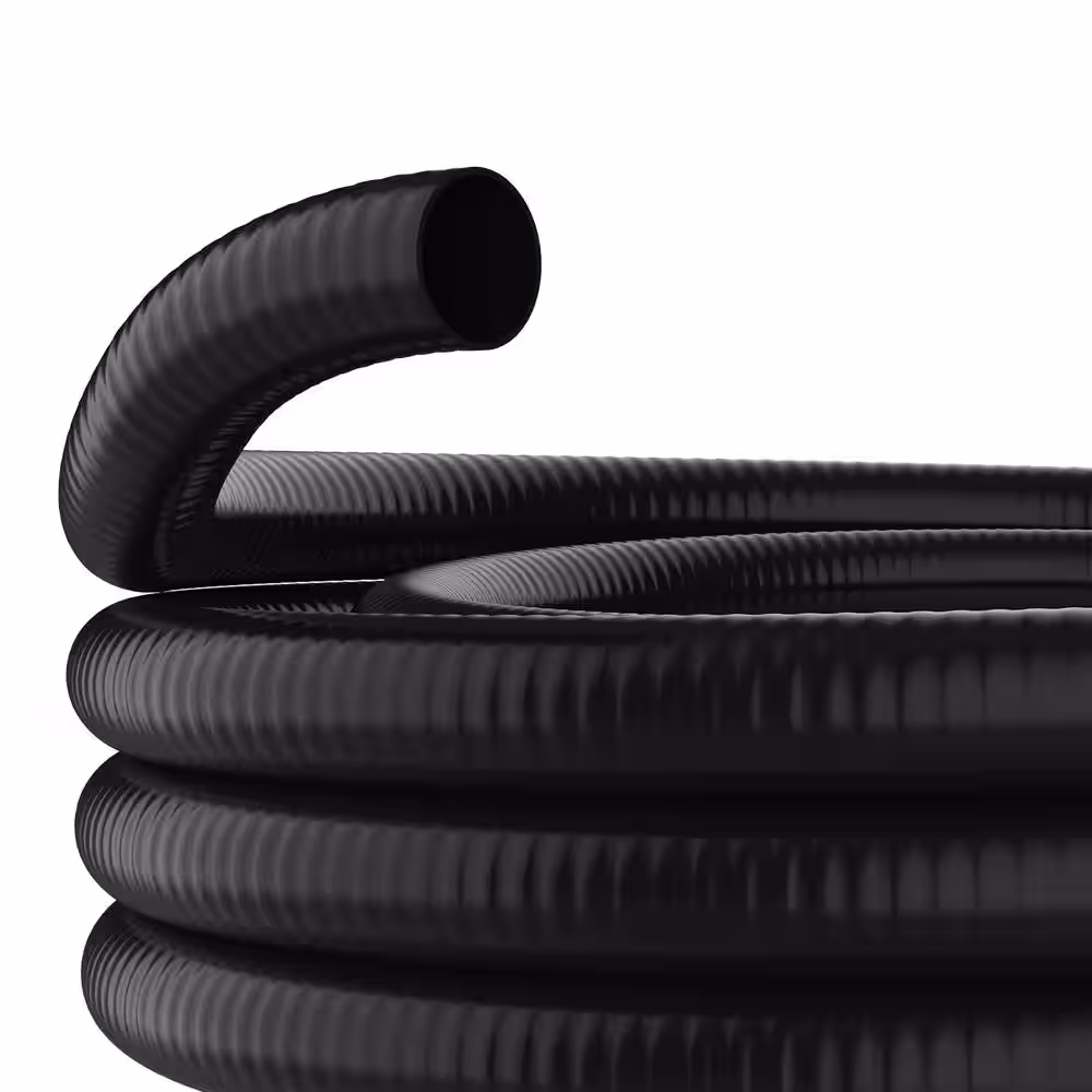 Alpine Corporation 3/4 in. x 50 ft. Schedule 40 Black PVC Ultra Flexible Hose for Koi Ponds, Irrigation, Water Gardens and More