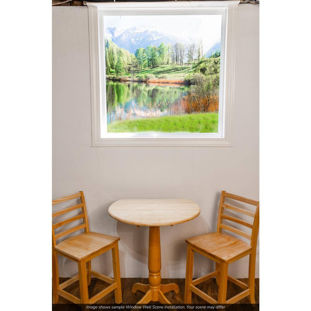Biggies Flower View - Weather Proof Scene for Window Wells or Wall Mural - 120 in. x 60 in