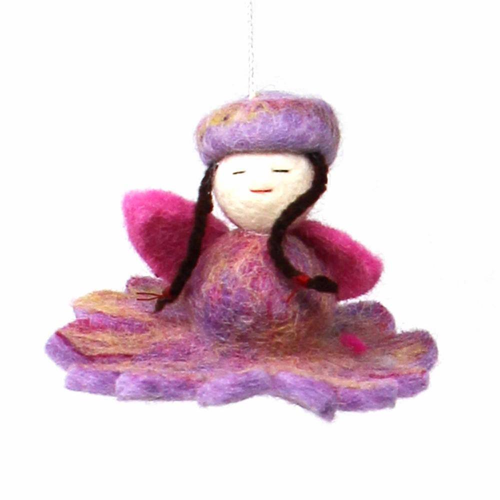 Global Crafts Flower Fairy Baby Nursery Felt Mobile