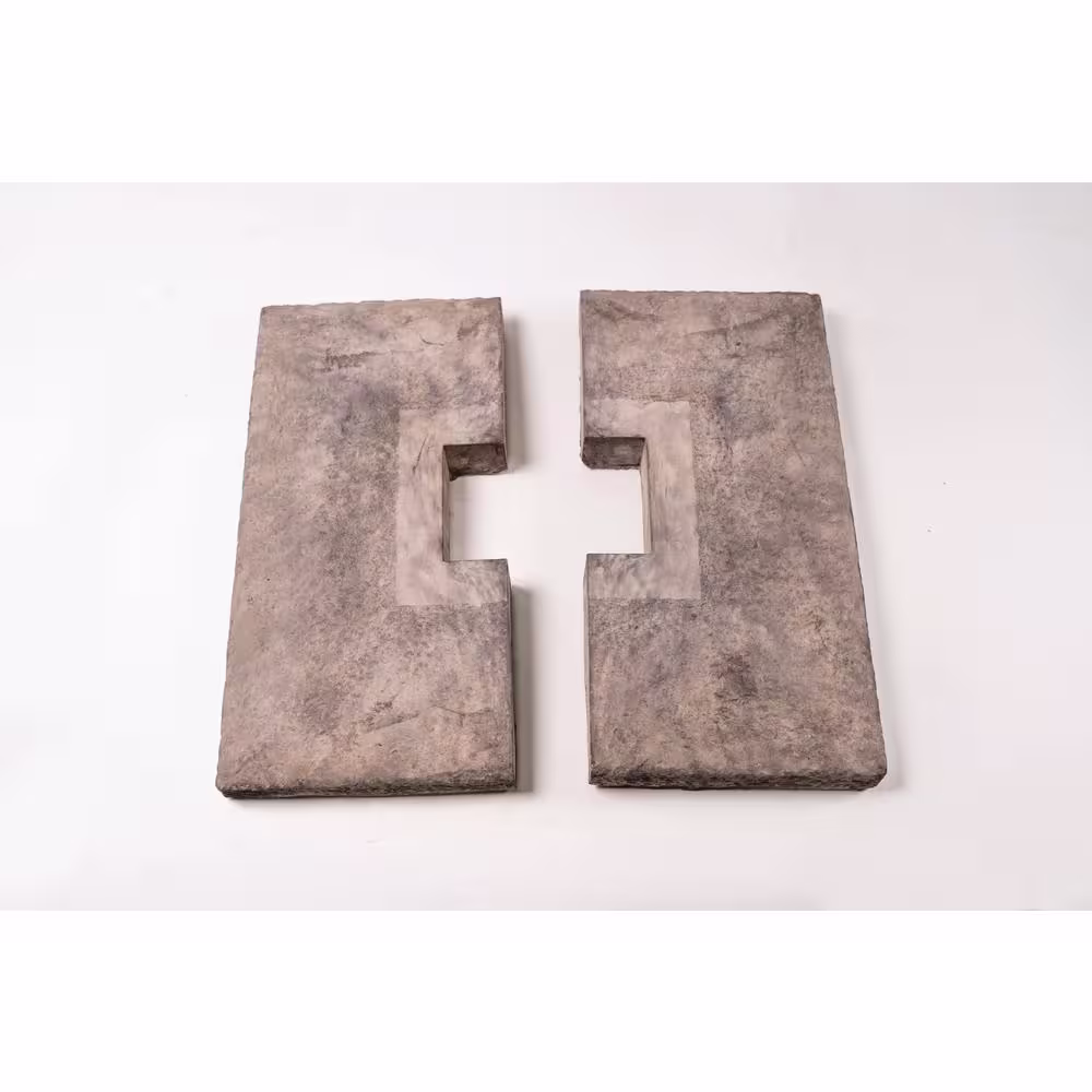 ClipStone Smoke Peaked Split Column CapStone 18 in. x 18 in. for 4x4 Post