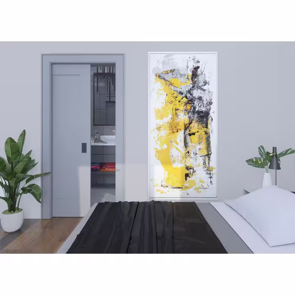 RESO 24 in. x 80 in. Single Panel Solid Core Composite Primed Smooth Texture Interior Door Slab