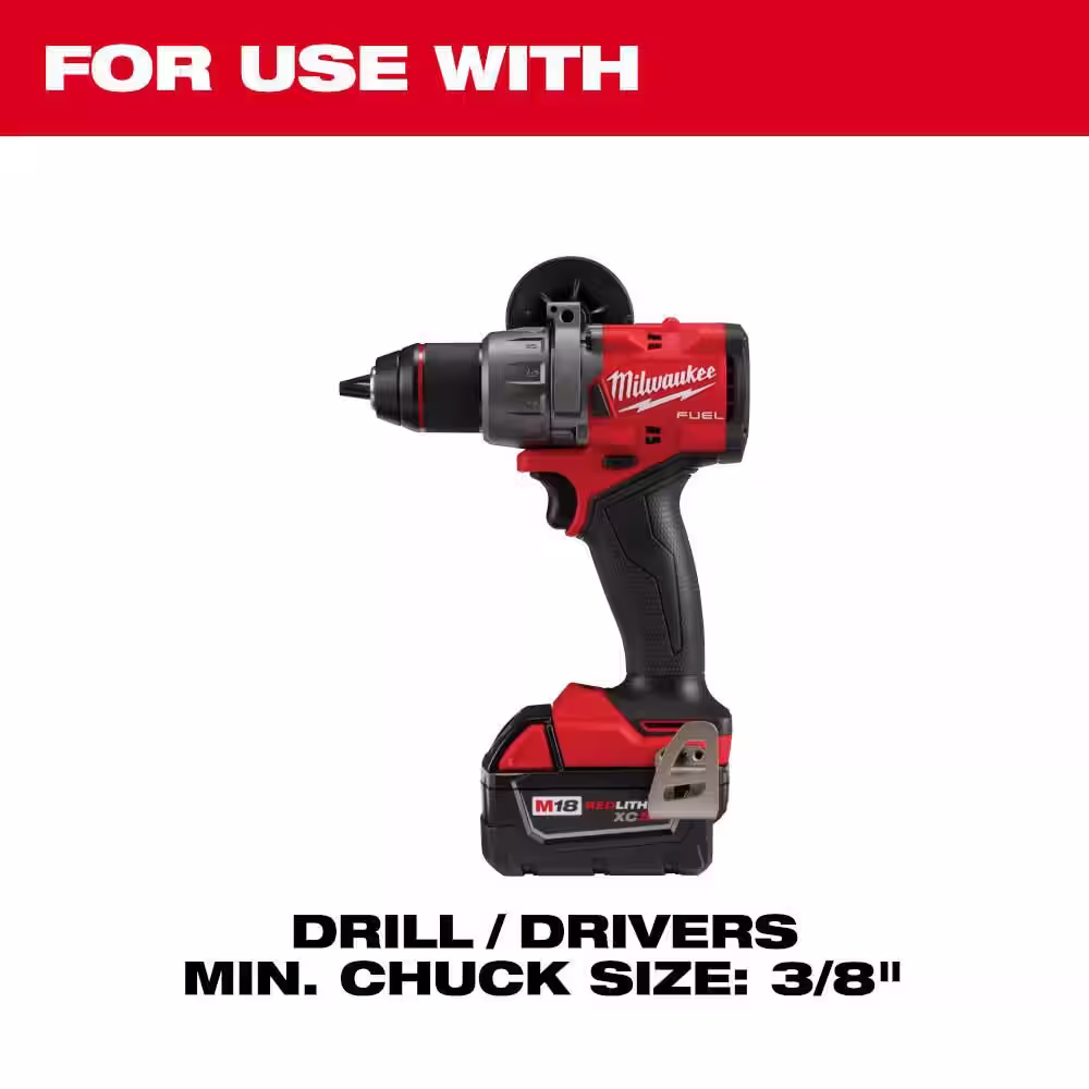 Milwaukee 3/8 in. Quick Change Large Hole Saw Arbor W/ Pilot Drill Bit