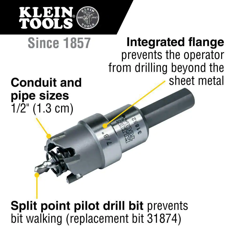 Klein Tools 7/8 in. Carbide Hole Cutter
