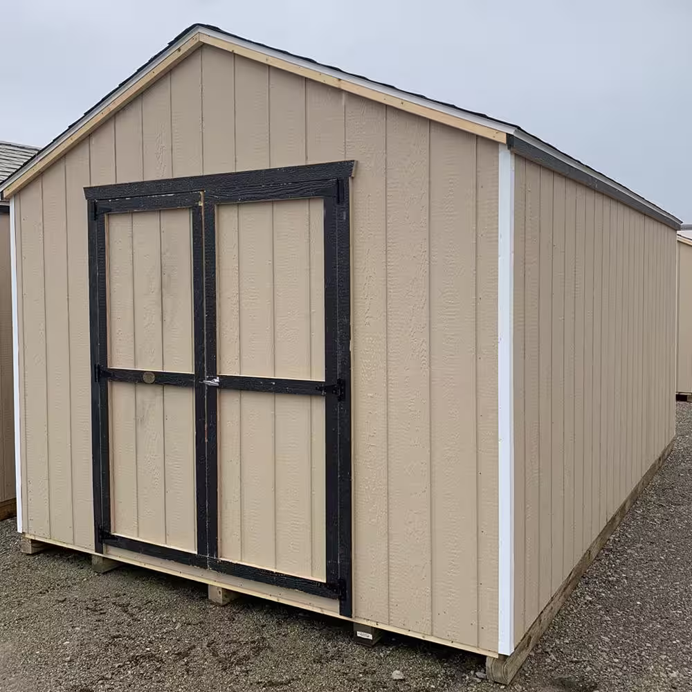 LITTLE COTTAGE CO. Value Gable 8 ft. x 8 ft. Wood Shed Precut Kit with Floor