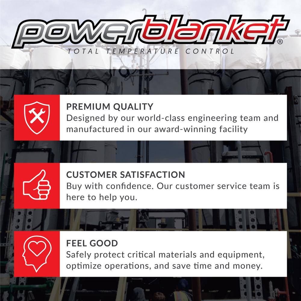 POWERBLANKET 55 Gal. Insulated PRO Model Drum Heating Blanket - Barrel Heater, Adjustable Controller, Maximum Temp 145Â°F, 240-Volt