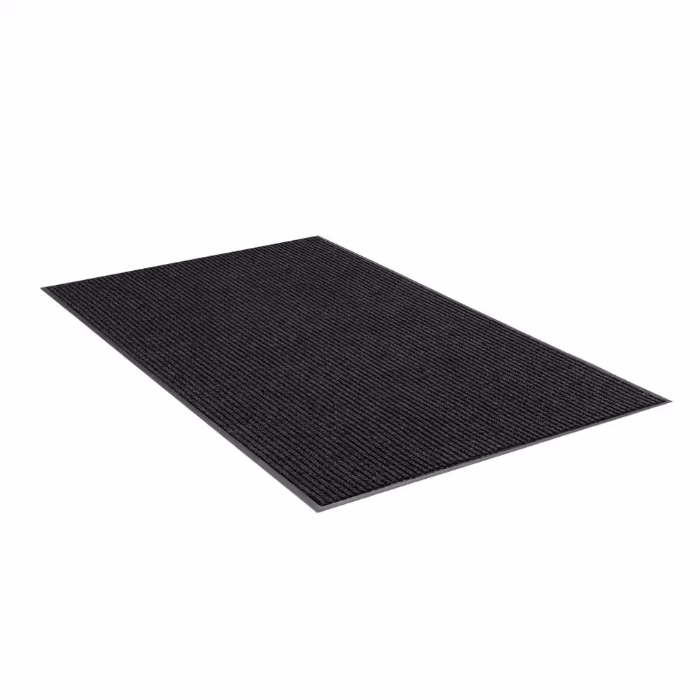 None Apache Rib Pepper 3 Ft. x 10 Ft. Commercial Door Mat