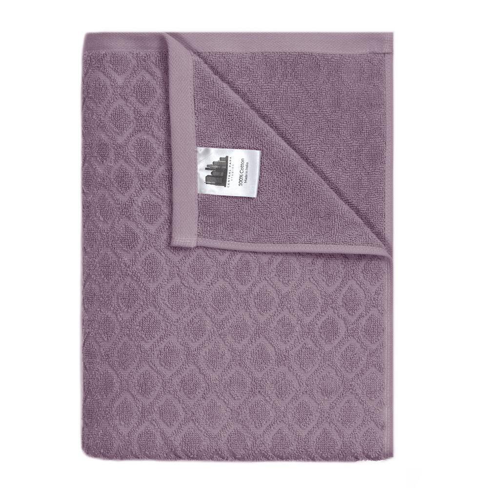 None Kingsboro 6-Piece Elderberry Textured Cotton Bath Towel Set