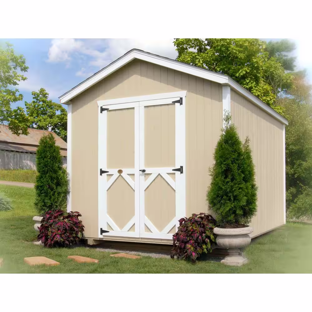 LITTLE COTTAGE CO. Classic Gable 10 ft. x 10 ft. Wood Storage Building DIY Kit with Floor