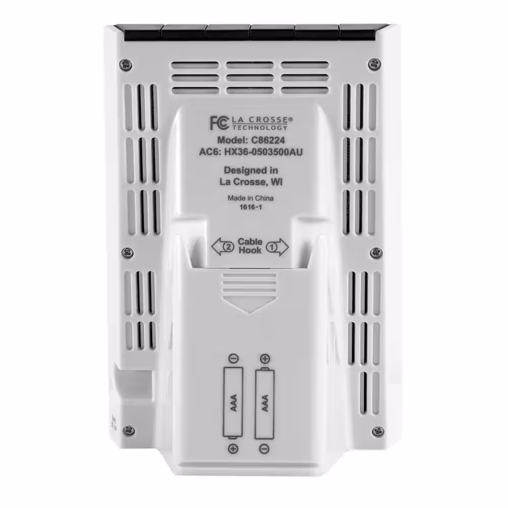La Crosse Technology Desktop Dual USB Charging Clock with Alarm and Nap Timer