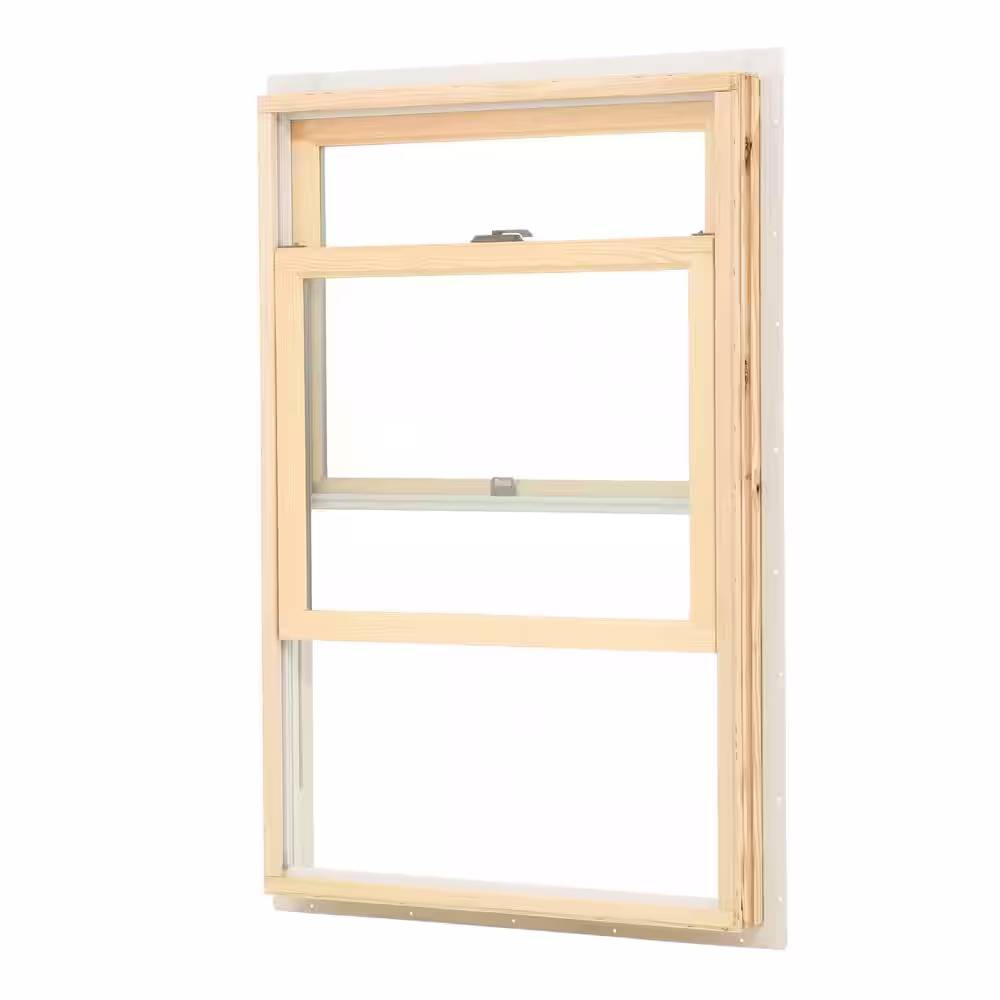 Andersen 35-1/2 in. x 56-1/2 in. 200 Series White Double-Hung Clad Wood Window with White Interior, Low-E Glass & White Hardware