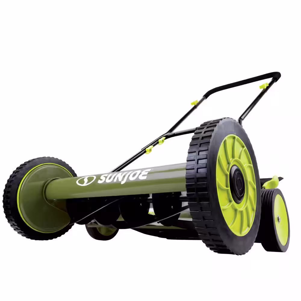 Sun Joe Mow Joe 18 in. Manual Push Walk Behind Reel Mower with Catcher