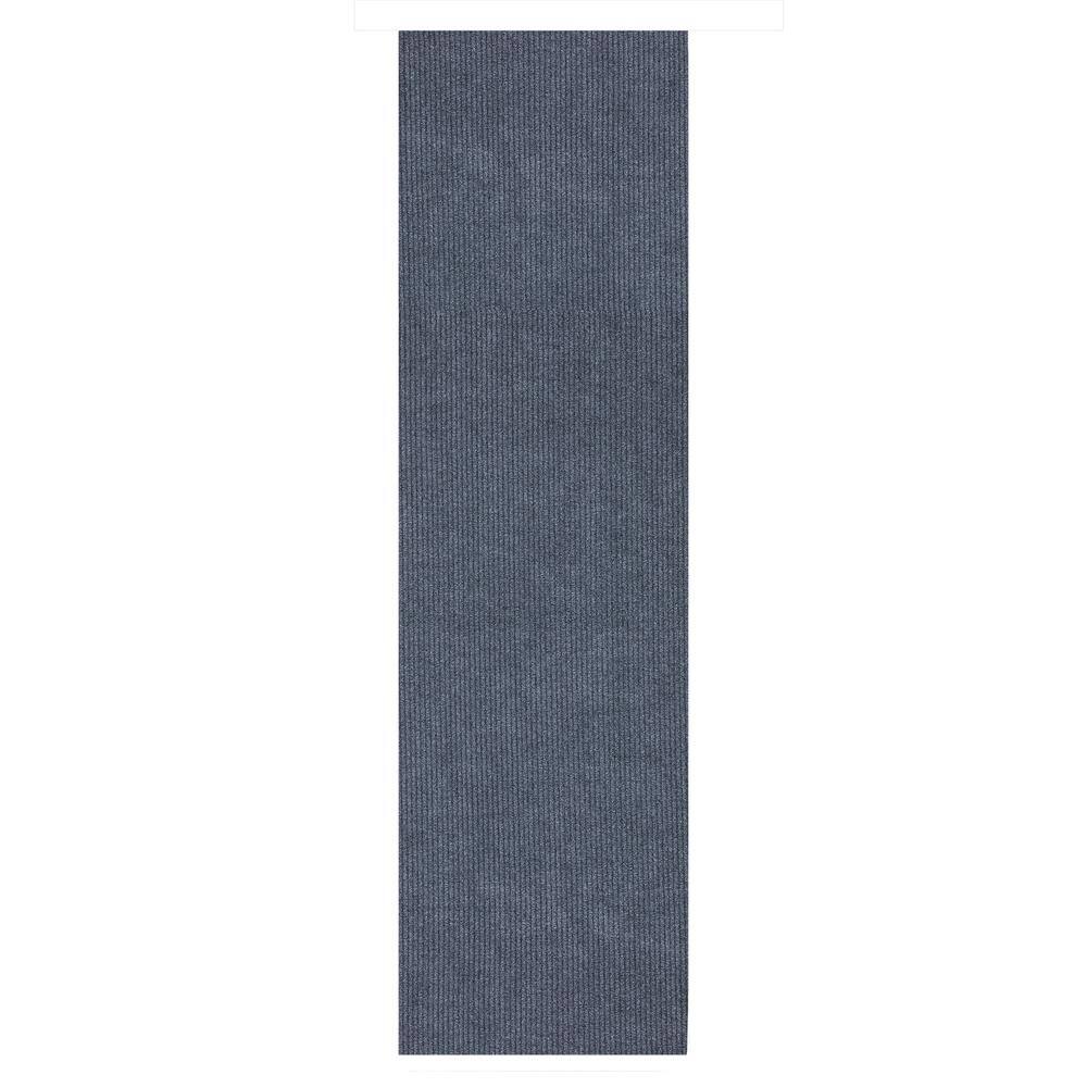Ottomanson Lifesaver Waterproof Non-Slip Solid 4 X23 Indoor/Outdoor Runner Rug, 4 ft.x 23 ft., Gray, Polyester Garage Flooring