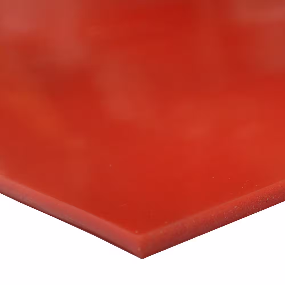 Rubber-Cal Silicone 1/16 in. x 36 in. x 24 in. Red/Orange Commercial Grade 60A Rubber Sheet