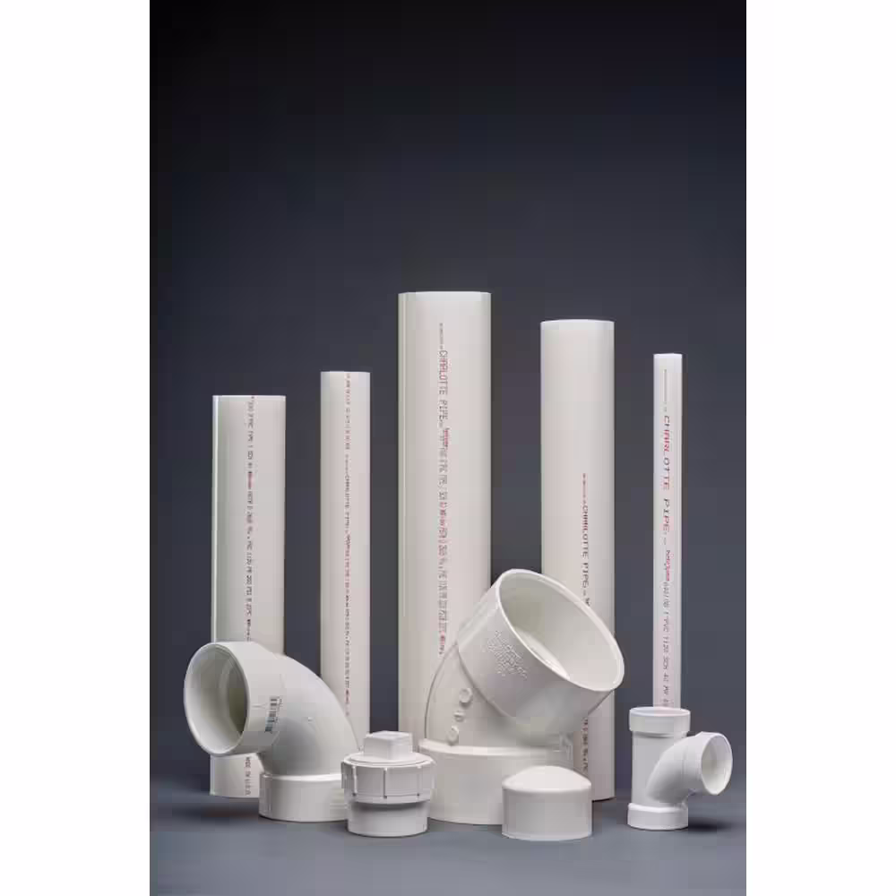 Charlotte Pipe 3 in. PVC DWV 900-Degree 1/4 Hub x Hub Vent Elbow