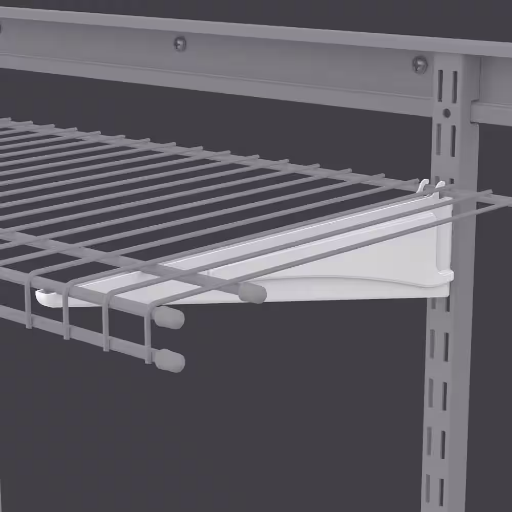 ClosetMaid ShelfTrack 12 in. x .5 in. White Shelf Bracket (4 Pieces)