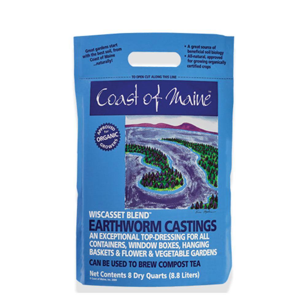 None Wiscasset Blend Earthworm Potting Soil, 8 Qt. Bag (8-Pack)