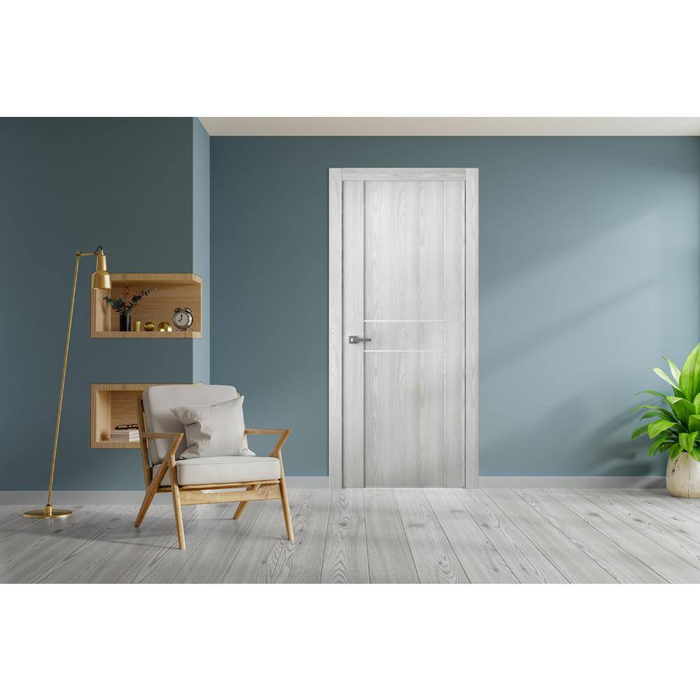 Belldinni Vona 36 in. x 80 in. Right-Handed Solid Core Ribeira Ash Textured Wood Single Prehung Interior Door
