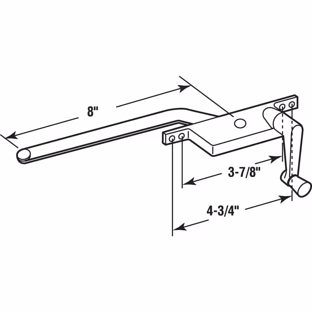 Prime-Line 8 in., Bronze Diecast, Casement Operator, Right Hand, Square Type