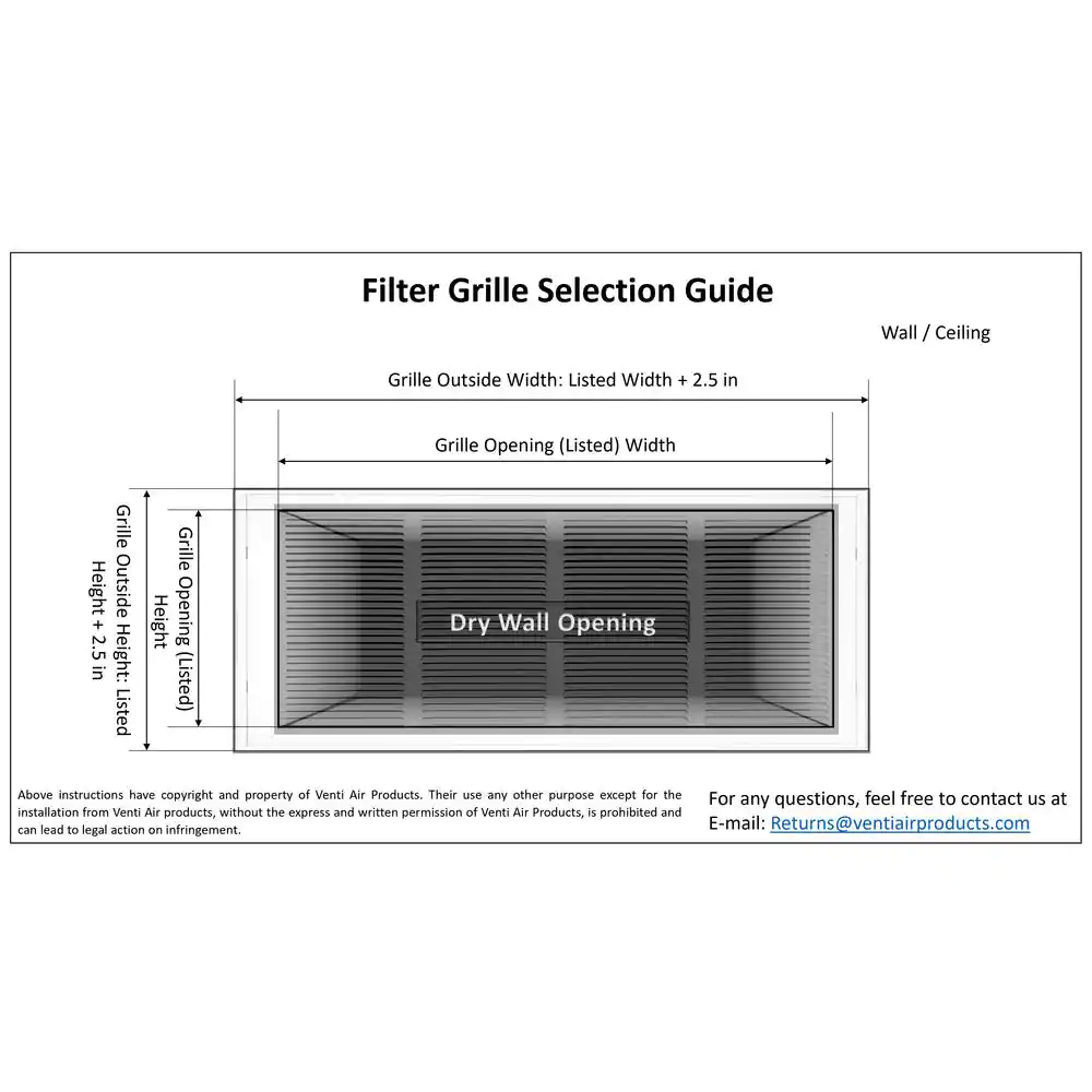 Venti Air 30 in. Wide x 20 in. High Return Air Filter Grille of Steel in White