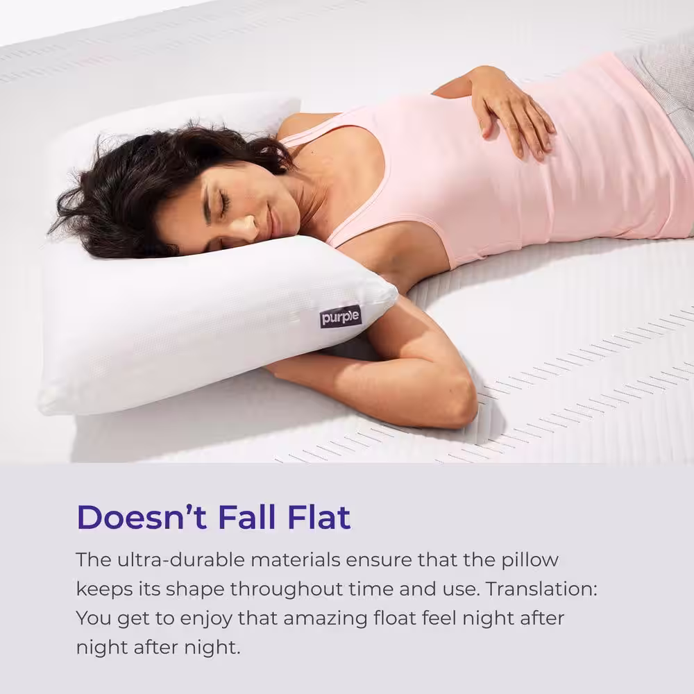 PURPLE Harmony GelFlex Grid Hex Talalay Latex Core King Tall 7.5 in. Pillow