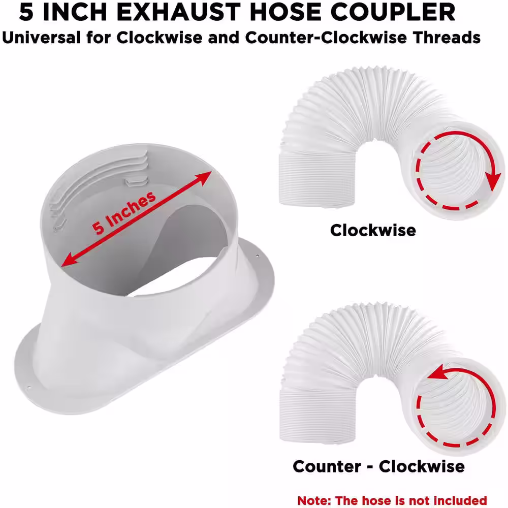 TURBRO Window Slide Kit Plate for Exhuast Hose of 5 in. Adjustable Portable Air Conditioner Window Vent Kit