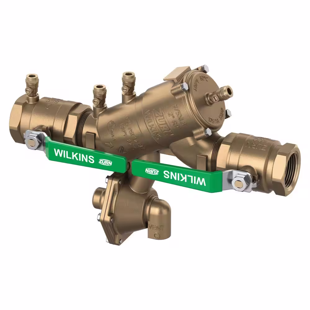 Wilkins 1-1/2 in. 975XL3 Reduced Pressure Principle Backflow Preventer with Union Ball Valves