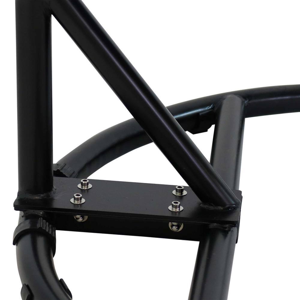 Sunnydaze Decor 6.5 ft. Metal U-Shape Hanging Chair Hammock Stand in Black