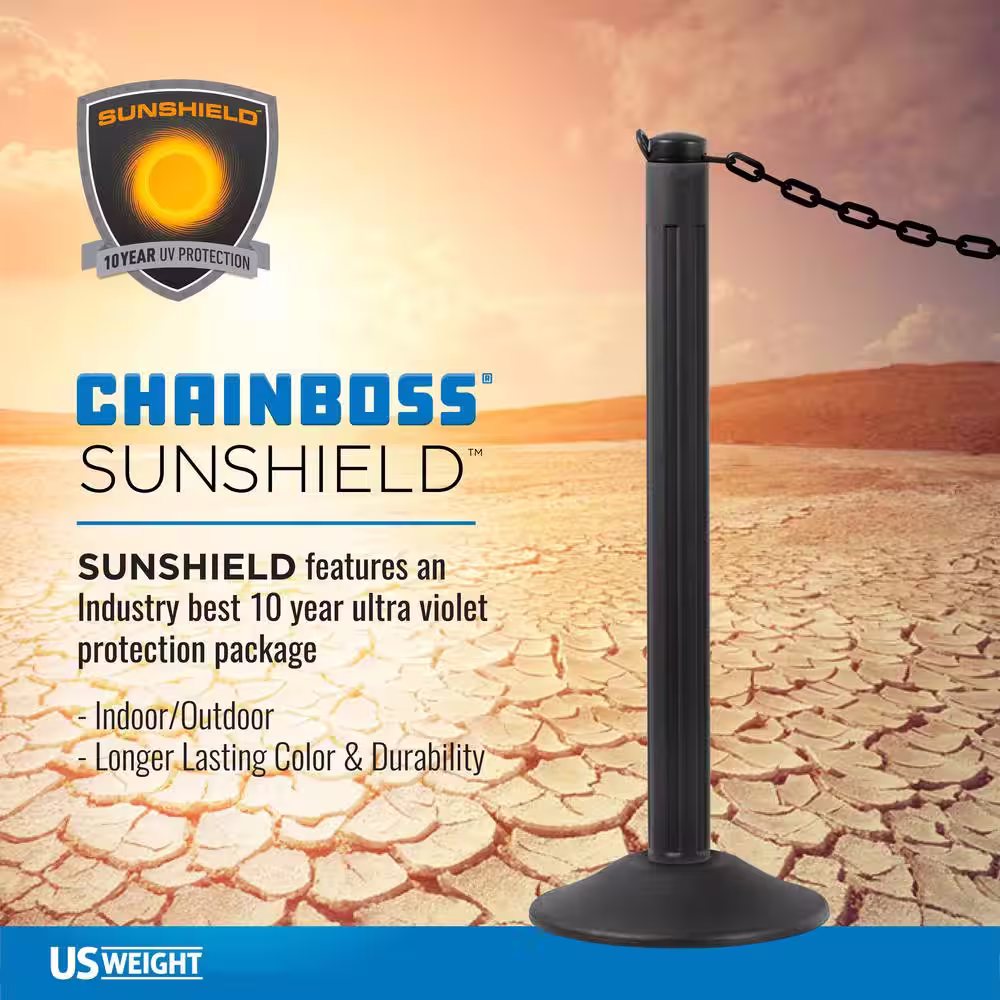 USW US Weight 2 in. x 100 ft. Yellow Plastic Chain Featuring SunShield UV Protection