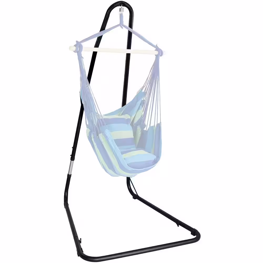 Sorbus 8 ft. Adjustable C Stand Metal Hammock Stand in Black