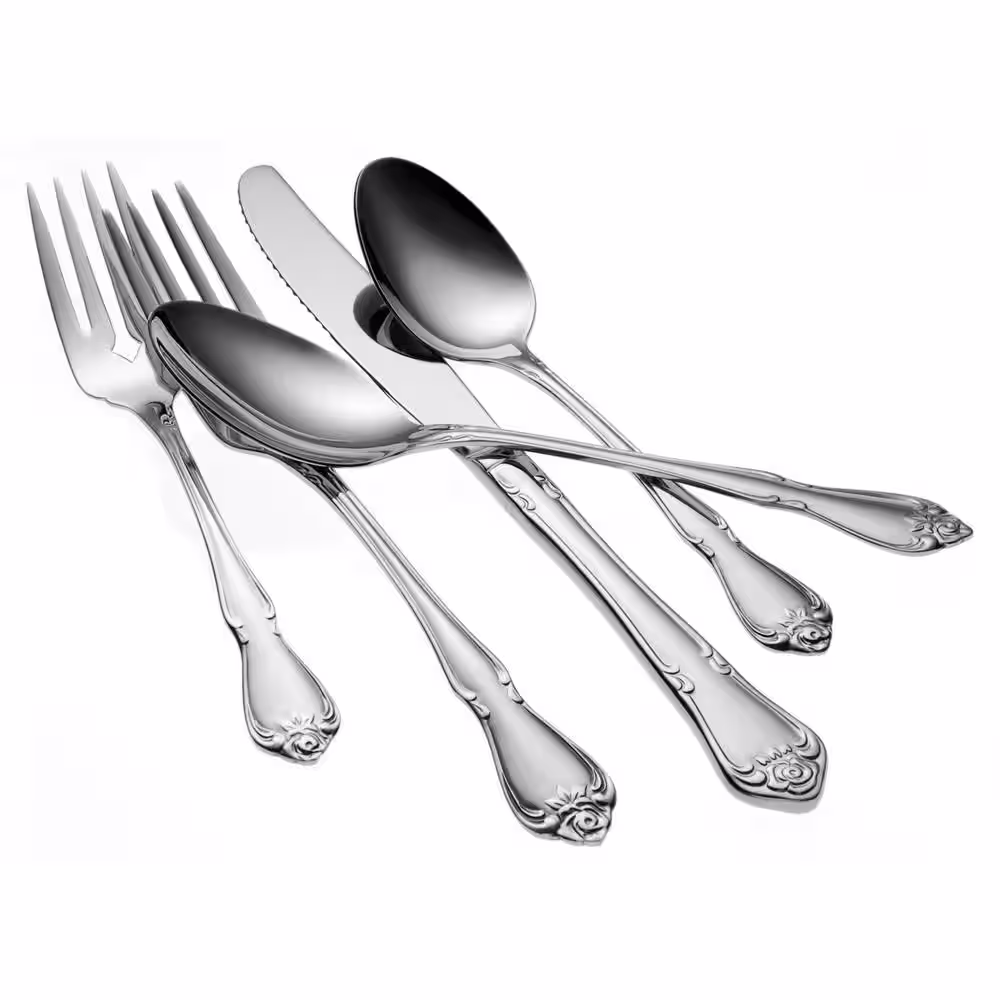 Oneida Arbor Rose 18/10 Stainless Steel Teaspoons (Set of 36)