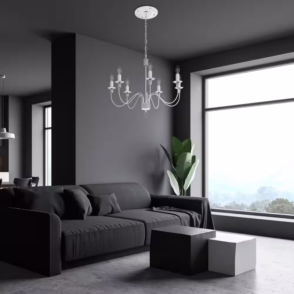 Feit Electric 60-Watt Equivalent B10 E12 Candelabra Dim White Filament Clear Glass Chandelier LED Light Bulb True White 3500K (3-Pack)