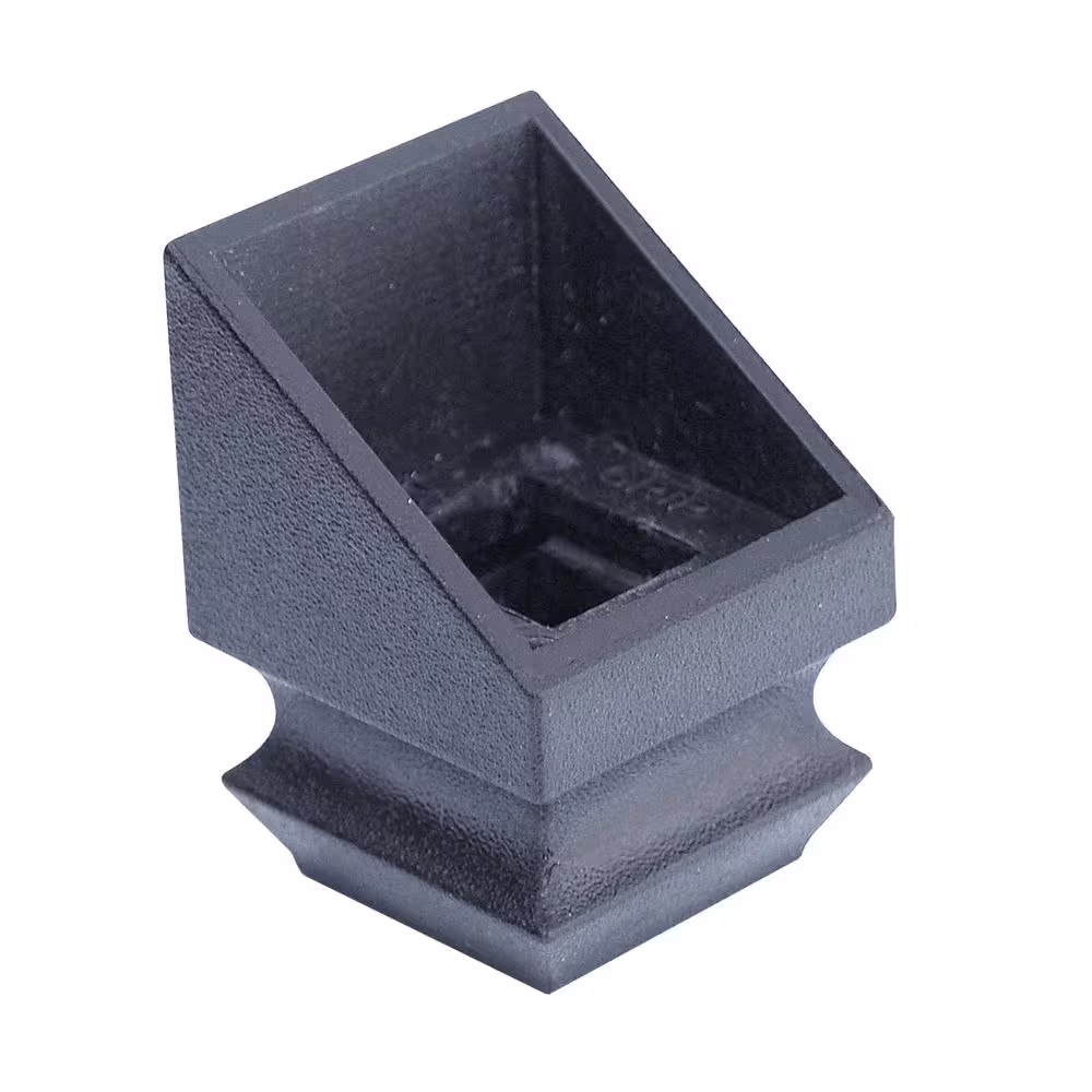 EVERMARK Stair Parts 1/2 in. Matte Black Slip N Grip Angle Shoe for Stair Remodel