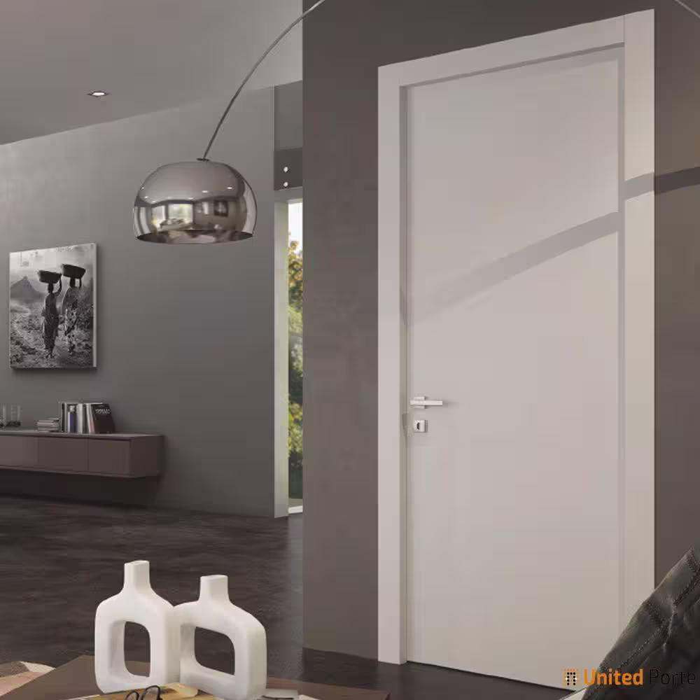 Sartodoors 0010 18 in. x 96 in. Flush No Bore White Finished Pine Wood Interior Door Slab with Hardware