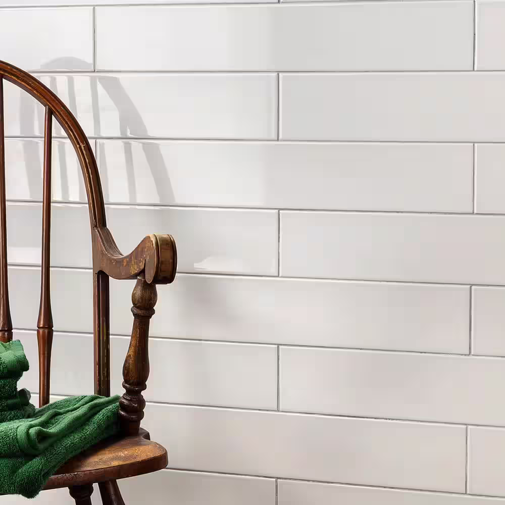 Ivy Hill Tile Zekke Gray 4 in. x 24 in. x 10mm Polished Porcelain Subway Wall Tile (15 pieces / 9.68 sq. ft. / box)