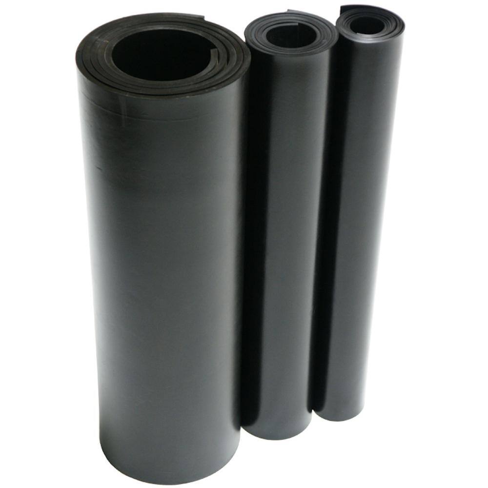 Rubber-Cal EPDM 1/4 in. x 36 in. x 24 in. Commercial Grade 60A Rubber Sheet - Black
