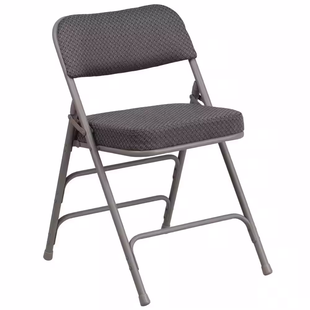 Carnegy Avenue Gray Metal Folding Chair (4-Pack)